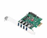 SIIG Dual Profile USB 3.0 4-Port (5Gbps) PCIe 2.0 Host Expansion Card Ad... - $45.18