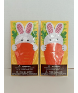 Set of 2 PAPYRUS Greeting Card 3D Easter Bunny in Carrot Yellow Envelope - $18.99