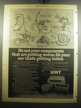 1975 Sony Stereo Components Ad - It&#39;s not components that are getting worse - £14.50 GBP