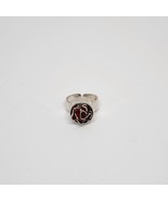 Sterling Silver Cocktail Ring Brutalist Red Stone Wire Wrap English Hall... - £45.64 GBP