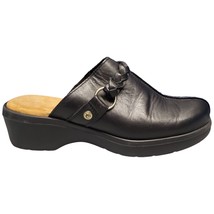 Easy Spirit Penelope Clogs Womens 8M Black Leather Braided Strap Comfort... - £20.71 GBP