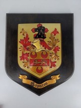 Boynton Family Coat of Arms Vintage 14x11 Plaque on Wood Made in Great Brittan  - £34.60 GBP
