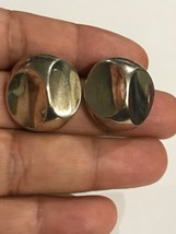 VTG Sterling Silver Modernist Solid Pinched Dome Post Stud Earrings - 10.8 Grams - £29.75 GBP