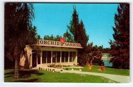 Weeki Wachee Florida Postcard Orchid Gardens Women On Lawn Chrome Unused Dexter - £8.55 GBP