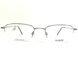 Flexon Eyeglasses Frames 607 033 Shiny Silver Oval Wire Rim Rectangle 51-20-145 - £44.56 GBP