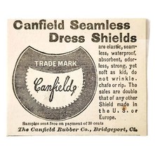 Canfield Seamless Dress Shields 1885 Advertisement Victorian Fashion ADB... - $372.61 MXN