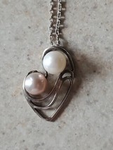 NEW Vantel Pearls Mother&#39;s Love Necklace Pink &amp; Cream Pearls $79 Retired Retail  - £37.98 GBP