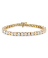 18K Pearl Tennis Bracelet Silver Gold Anniversary Engagement Women Mom M... - $244.81 CAD+