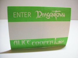 Alice Cooper Backstage Pass Enter Dragontown Tour Hard Rock Music Gift Green - £5.99 GBP