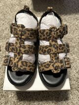 Treasure &amp; Bond Girls Tan Leopard Print Fisher Men Style Sandels Size 1M... - €25,70 EUR