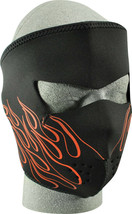Zan Headgear Adult Full-Face Neoprene Mask Orange Flames WNFM045 - £11.44 GBP