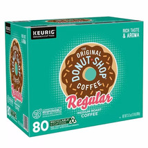 The Original Donut Shop Coffee Regular Medium Roast 80 Pod Keurig K-Cup ... - £33.69 GBP