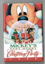 Walt Disney World 1998 Mickeys Very Merry Christmas Party Pin back button - $24.27
