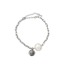 Yup Natural Pearls Portrait Chain Bracelet Bangle Summer Jewelry for Women Fashi - £9.41 GBP