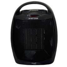 Vie Air 1500W Portable 2 Settings Black Ceramic Heater with Adjustable T... - £51.03 GBP