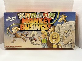 Madcap Monkey Business Zoo Board Game Random House 1989 Complete Vintage USA GUC - £14.77 GBP