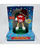 Vintage m&amp;ms Red Talking Animated Santa Christmas Candy Dish - 1999 - Work! - £15.09 GBP