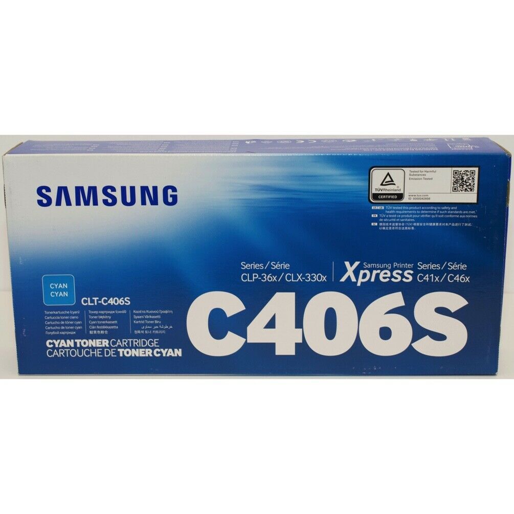 Samsung C406S Cyan Printer Cartridge CLT-C406S Toner Express C41x C46x New - $34.65