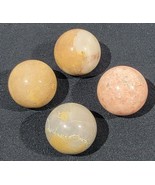 Lot of 4 Stone Marbles 1.10&quot; - 1.4&quot; - £20.97 GBP