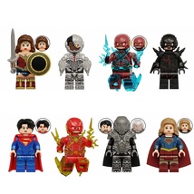 The Flash (2023) Supergirl General Zod Dark Flash Cyborg 8pcs Minifigures Toys - £14.53 GBP
