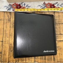 Charles Schwab Faux Leather 3 Inch Binder Pre-owned Black Rare - £27.64 GBP