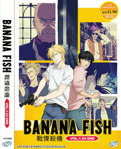 Banana Fish Complete TV Series Vol.1-24 End English Sub Reg All Ship From USA - £16.13 GBP