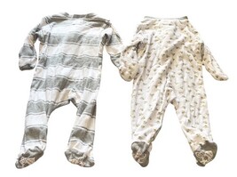 Baby Clothes Lot 6 Pc 0-3M Burt’s Bees Snugabye Organic Sleeper One Piece image 4