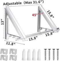 Dr. DJ Aluminum Retractable Clothes Drying Rack Laundry Room Organization Wall - £15.71 GBP