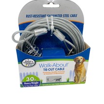 Four Paws Walk-About Tie-Out Cable Heavy Weight for Dogs up to 100 lbs - £13.29 GBP