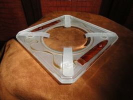 Heavy Thick  Glass Cigar Ashtray Measures 8" square image 3