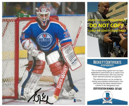 Grant Fuhr signed Edmonton Oilers Hockey 8x10 photo Beckett COA proof autograph - £77.31 GBP