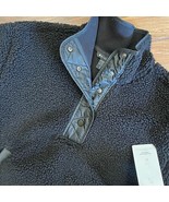 Athleta $149 NWT Cozy Sherpa Snap Sweatshirt Black Small - $1,236.42 MXN