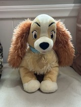 Disney Store Lady &amp; the Tramp Plush 12&quot; Authentic Patch Stuffed Animal Toy Clean - £14.46 GBP