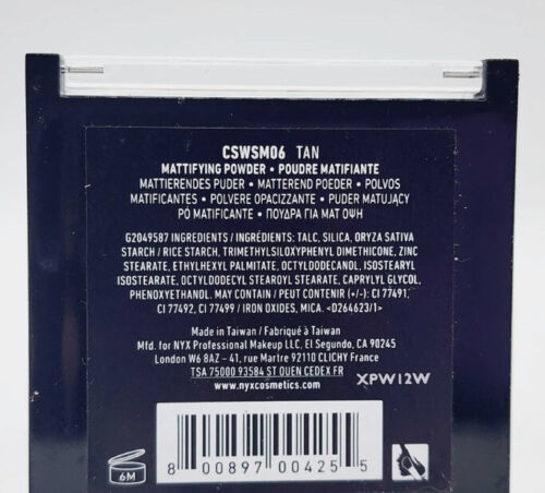 INYX CAN&#39;T STOP WON&#39;T STOP MATTIFYING POWDER CSWSM06 TAN - $7.69