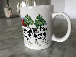 Vintage E Rosen 1997 Cows Coffee Cup Mug Farm Barn Pasture Calf Calves Country - £10.87 GBP