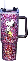 Peanuts Snoopy and Woodstock 40 oz Glitter Acrylic Double Wall Travel Mug UNUSED - £16.43 GBP