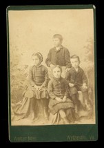 Vintage CDV Photo Genealogy Walter Noel Studio Children Wytheville Virginia - $10.88