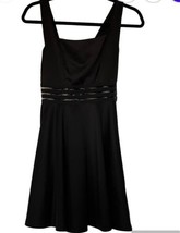 City Studio Sexy Black Dress Party Cocktail Scuba Mesh Illusion Waist Si... - £15.52 GBP