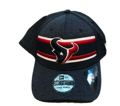 NWT New Houston Texans New Era 39Thirty Striped Front Team S/M Flex-Fit Hat - £18.13 GBP