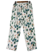 Jasmine &amp; Ginger Flannel Pajamas Pants PJ Christmas Trees Woods Forest D... - £18.30 GBP