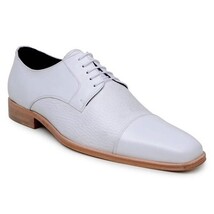 Belvedere Studio Men's Dress Shoes Alexander Deerskin Leather White image 13