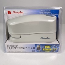 Swingline White Heavy Duty Electric Stapler DC Adapter / Battery 20 Sheet #42115 - £23.73 GBP