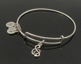 ALEX &amp; ANI 925 Sterling Silver - Vintage Assorted Charm Bangle Bracelet - BT8953 - £62.75 GBP