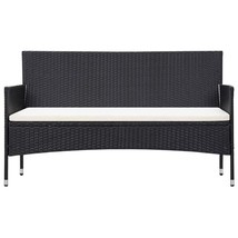 Outdoor Garden Patio Balcony 3-Seater Poly Rattan Sofa Chair With Cushions Seats - £131.65 GBP+