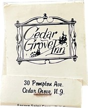 Cedar Grove Inn, Cedar Grove, New Jersey, Match Book Matches Matchbook - $11.99