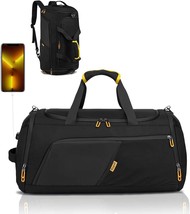 Gym Duffle Bag for Men Women Travel Duffel Bag Backpack with Shoe Compartment We - £58.25 GBP