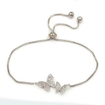 Trendy Classic Elegant Butterfly Bracelet 3 Metal Color Female Adjustable Chain  - £11.94 GBP