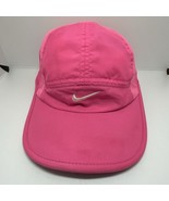 Women&#39;s Nike Featherlight Dri-Fit 5 Panel Pink Adjustable Hat Running Cy... - $23.10