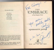 The Embrace : A True Vampire Story by Aphrodite Jones Signed Autographed PB Book - £27.02 GBP