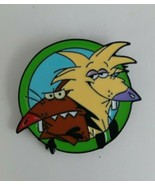 2 Angry Beavers Cartoon Enamel Hat Label Pin - £5.33 GBP